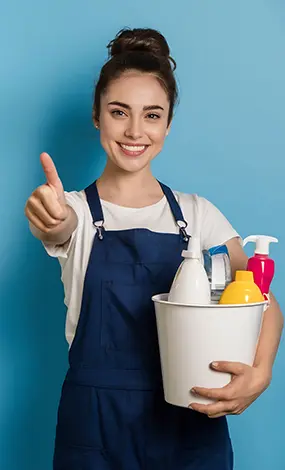 Home cleaning team at work